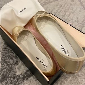 Gold Repetto flats